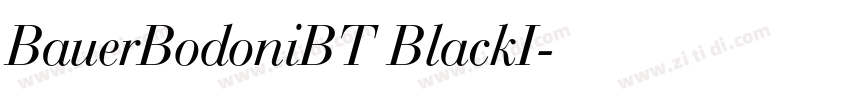 BauerBodoniBT BlackI字体转换